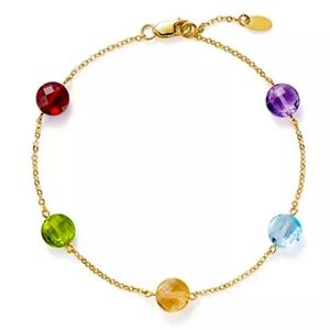 Bloomingdales Multi Gemstone Station Bracelet 14K yellow gold